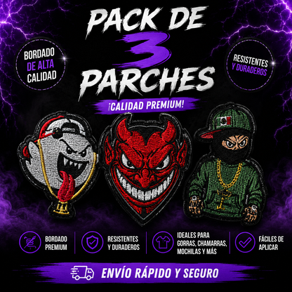 Pack 3 parches a escoger termoadheribles