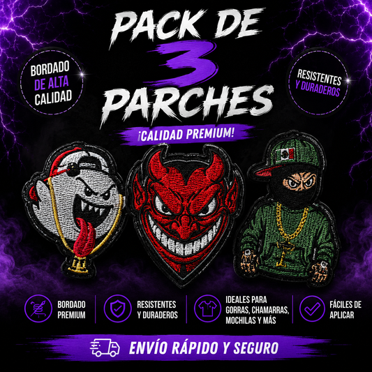 Pack 3 parches a escoger termoadheribles
